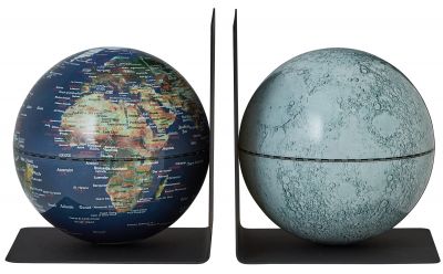 Bookglobe Earth Moon Buchstützen 2-er Set Emform EINZELSTÜCK